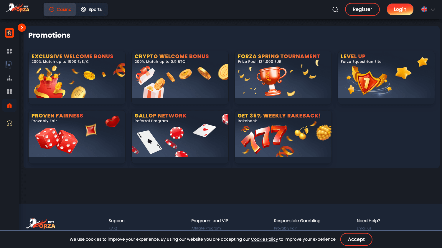 Forzabet Casino Banner